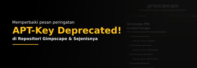 APT-Key Deprecated di Repo Gimpscape